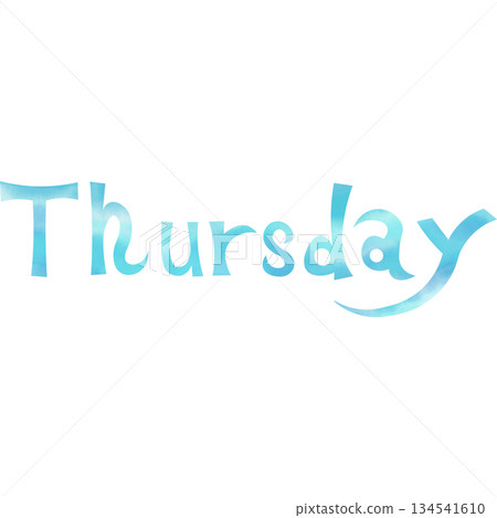 Beautiful watercolor Thursday icon image illustration Beautiful watercolor Thursday icon image illustration 134541610