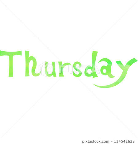 Beautiful watercolor Thursday icon image illustration Beautiful watercolor Thursday icon image illustration 134541622