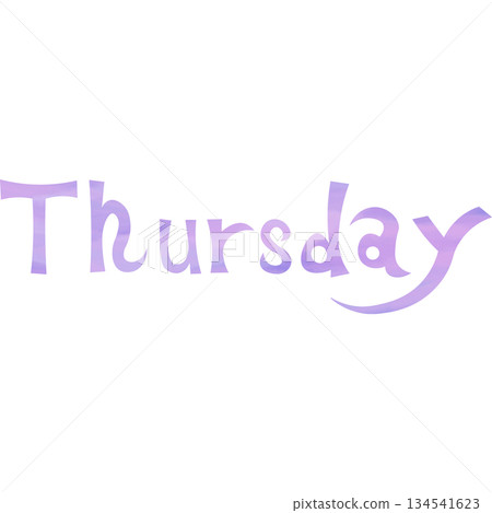 Beautiful watercolor Thursday icon image illustration Beautiful watercolor Thursday icon image illustration 134541623