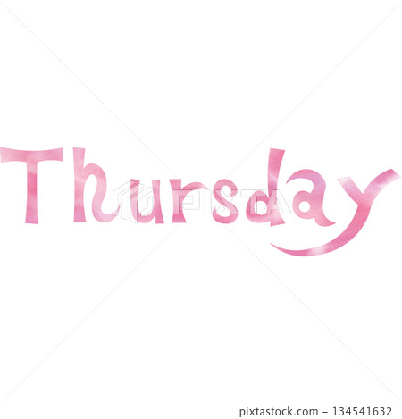 Beautiful watercolor Thursday icon image illustration Beautiful watercolor Thursday icon image illustration 134541632