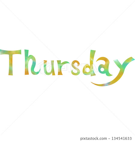 Beautiful watercolor Thursday icon image illustration Beautiful watercolor Thursday icon image illustration 134541633
