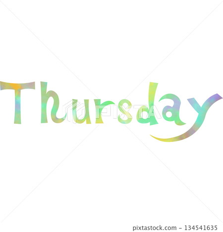 Beautiful watercolor Thursday icon image illustration Beautiful watercolor Thursday icon image illustration 134541635