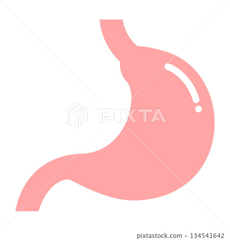 Simple stomach illustration organ health care vector Simple stomach illustration organ health care vector 134541642