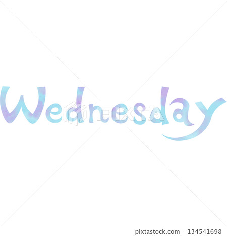 Beautiful watercolor Wednesday icon image illustration 134541698
