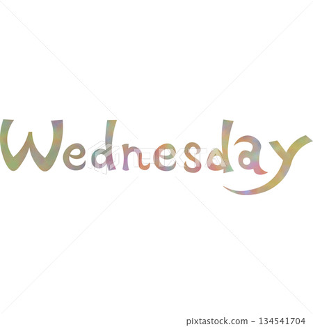 Beautiful watercolor Wednesday icon image illustration Beautiful watercolor Wednesday icon image illustration 134541704
