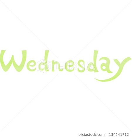 Beautiful watercolor Wednesday icon image illustration 134541712