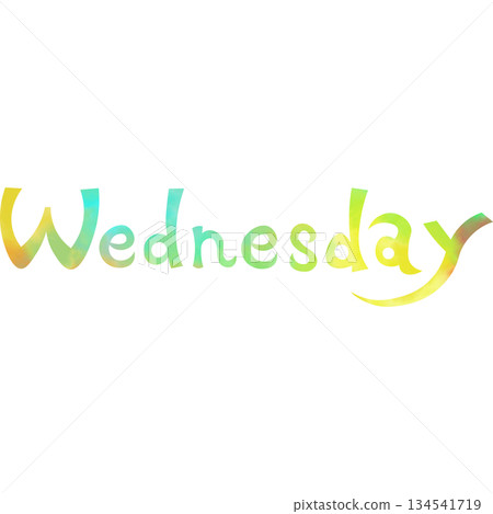 Beautiful watercolor Wednesday icon image illustration Beautiful watercolor Wednesday icon image illustration 134541719