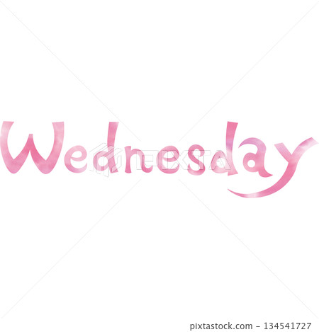 Beautiful watercolor Wednesday icon image illustration Beautiful watercolor Wednesday icon image illustration 134541727