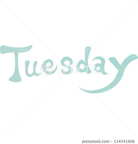 Beautiful watercolor Tuesday icon image illustration Beautiful watercolor Tuesday icon image illustration 134541806