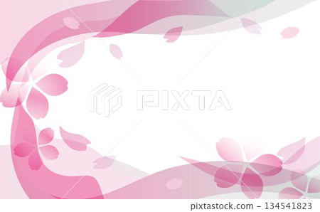 粉紅色柔和的櫻花背景插圖 粉紅色柔和的櫻花背景插圖 134541823
