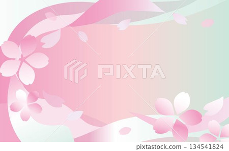 粉紅色柔和的櫻花背景插圖 粉紅色柔和的櫻花背景插圖 134541824