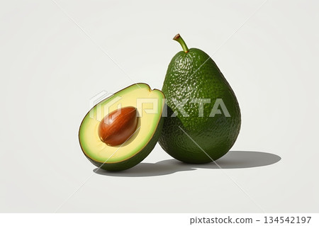 Avocado close-up still life 134542197
