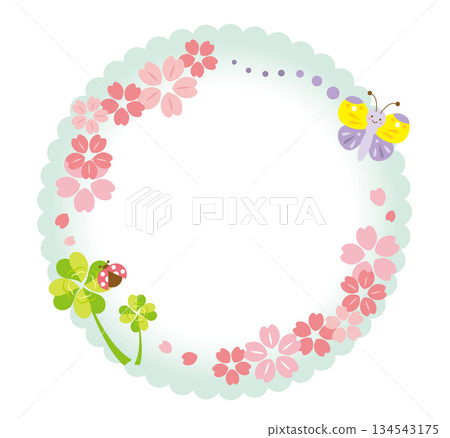 可愛的彈簧框架 134543175