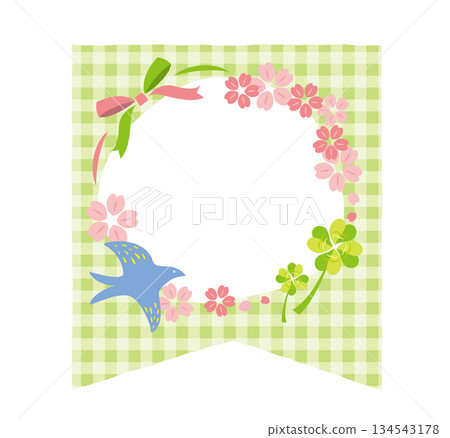 可愛的彈簧框架 134543178