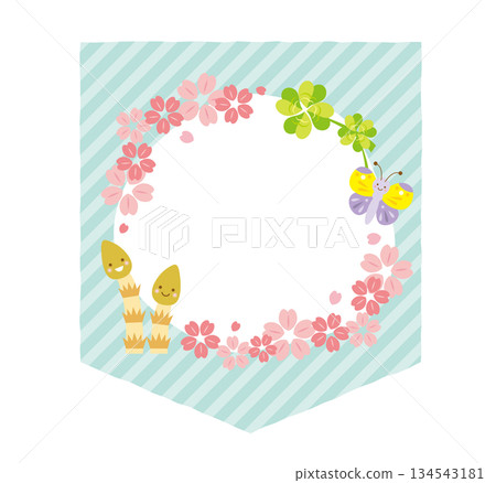 可愛的彈簧框架 134543181