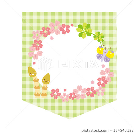 可愛的彈簧框架 134543182