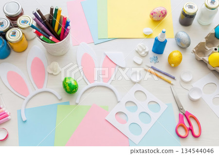 Easter Craft Workshop Setup Wide Shot 134544046