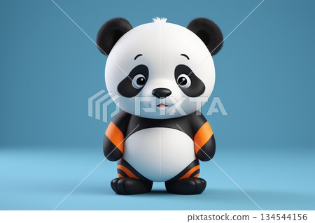 Cartoon panda image materials 134544156