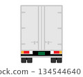 Truck seen from behind (van body type, green license plate) 134544640