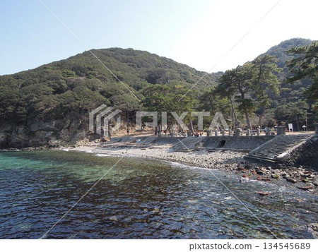 Battlefields of Tomogashima Island in Wakayama Prefecture and remains of a former Japanese military stronghold 134545689