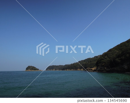 Battlefields of Tomogashima Island in Wakayama Prefecture and remains of a former Japanese military stronghold 134545690