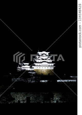 姬路城,世界遺產與國寶,在冬夜裡燈火輝煌 姬路城,世界遺產與國寶,在冬夜裡燈火輝煌 134546428
