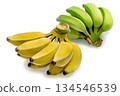 Ripe and unripe island bananas, a specialty of Okinawa 134546539