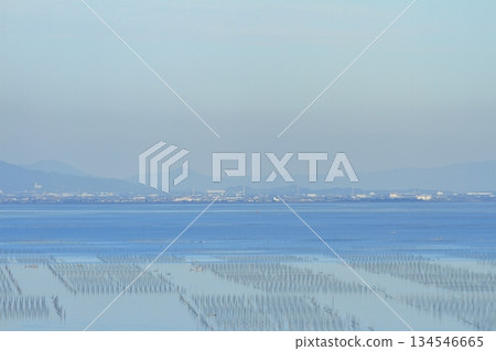 從佐賀街道搜索台眺望有明海海苔養殖場 134546665