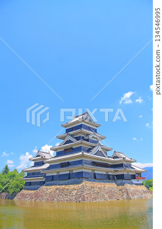 Scenery of National Treasure Matsumoto Castle, Matsumoto City, Nagano Prefecture 134546995