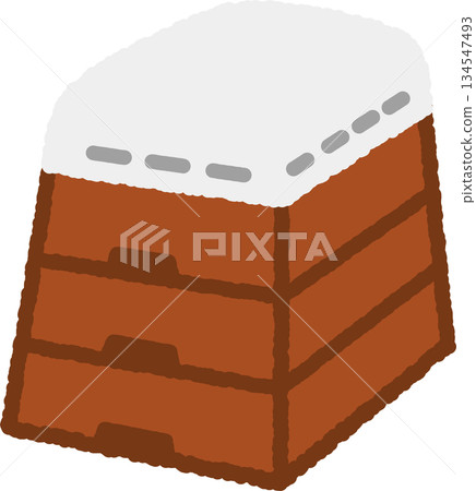 Hand-drawn single icon illustration: vaulting box 134547493