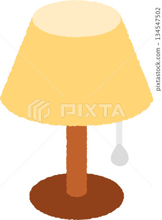 手繪單圖示插圖：檯燈 134547502