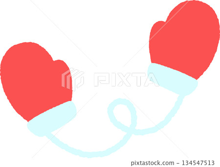 Hand-drawn single icon illustration: gloves Hand-drawn single icon illustration: gloves 134547513