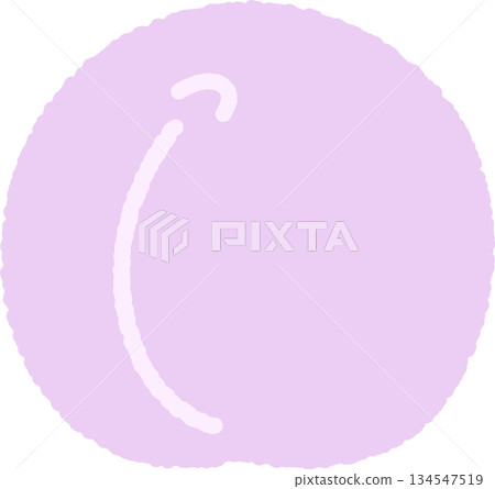 Handwritten icon peach 134547519