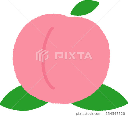 Handwritten icon peach 134547520