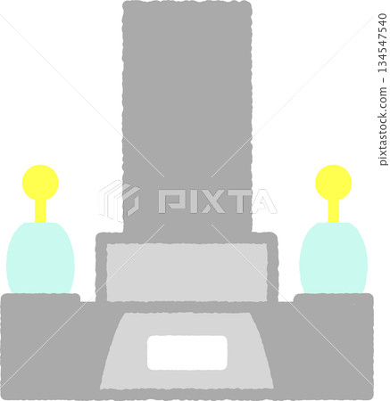 簡單的手繪圖示插圖：墳墓 134547540