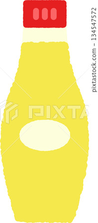 Hand-drawn single icon illustration container mayonnaise 134547572