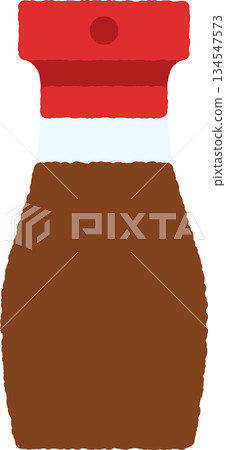 Hand-drawn single icon illustration: Soy sauce bottle Hand-drawn single icon illustration: Soy sauce bottle 134547573