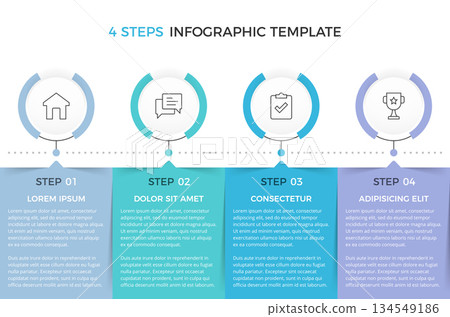 4 Steps Infographic Template 4 Steps Infographic Template 134549186