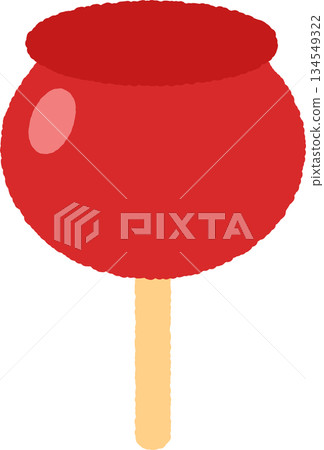 手繪單一圖示插圖食物糖果蘋果 134549322