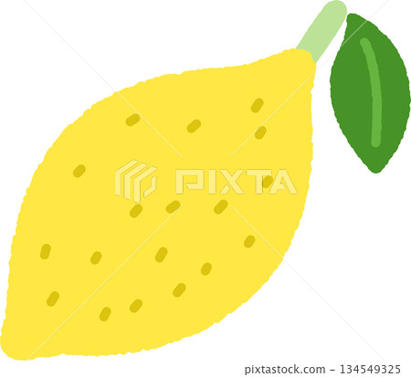 手繪單圖示插圖水果檸檬 134549325