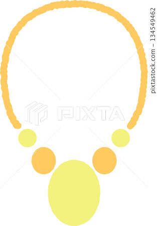 手繪簡約圖示插畫項鍊 134549462