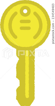 Simple hand-drawn icon illustration: key Simple hand-drawn icon illustration: key 134549483