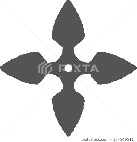 手繪圖像手裡劍 134549511