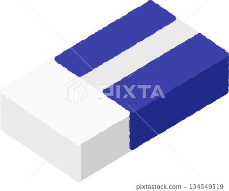 Hand-drawn single icon illustration: eraser Hand-drawn single icon illustration: eraser 134549519