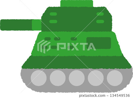Hand-drawn single icon illustration: Tank Hand-drawn single icon illustration: Tank 134549536