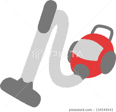 手繪單圖示插圖：吸塵器 134549541