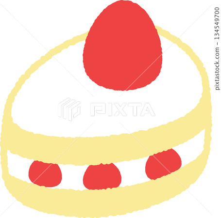 Hand-drawn single icon illustration Food Shortcake Hand-drawn single icon illustration Food Shortcake 134549700