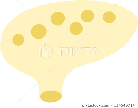 Hand-drawn single icon illustration: Ocarina Hand-drawn single icon illustration: Ocarina 134549714