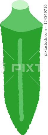 Hand-drawn single icon illustration Vegetable Okra Hand-drawn single icon illustration Vegetable Okra 134549716