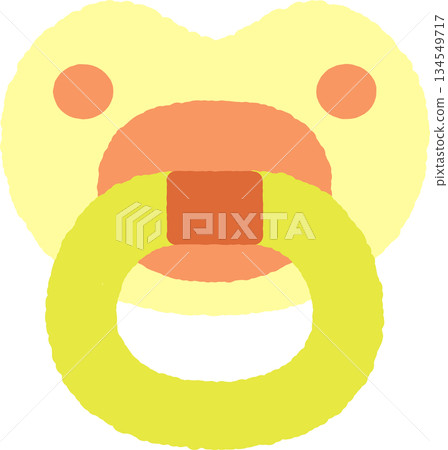 簡單的手繪圖示插圖：奶嘴 134549717